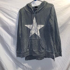 grey washed hoodie